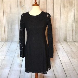 Black Lace overlay little black dress